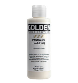 Golden Fluid Acrylic Paints (4oz) Interference Gold (Fine)