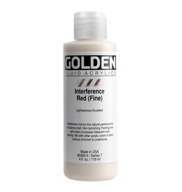 Golden Fluid Acrylic Paints (4oz) Interference Red (Fine)