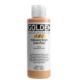 Golden Fluid Acrylic Paints (4oz) Iridescent Bright Gold (Fine)