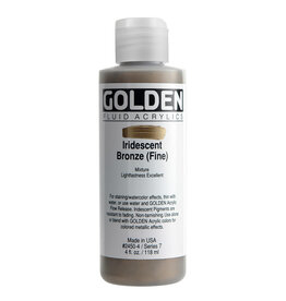 Golden Fluid Acrylic Paints (4oz) Iridescent Bronze (Fine)