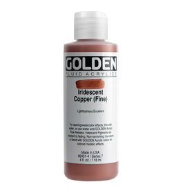 Golden Fluid Acrylic Paints (4oz) Iridescent Copper (Fine)