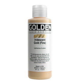 Golden Fluid Acrylic Paints (4oz) Iridescent Gold (Fine)