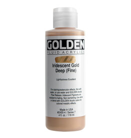 Golden Fluid Acrylic Paints (4oz) Iridescent Gold Deep (Fine)