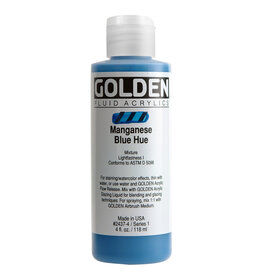 Golden Fluid Acrylic Paints (4oz) Manganese Blue Hue
