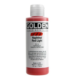 Golden Fluid Acrylic Paints (4oz) Naphthol Red Light