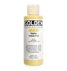 Golden Fluid Acrylic Paints (4oz) Naples Yellow Hue