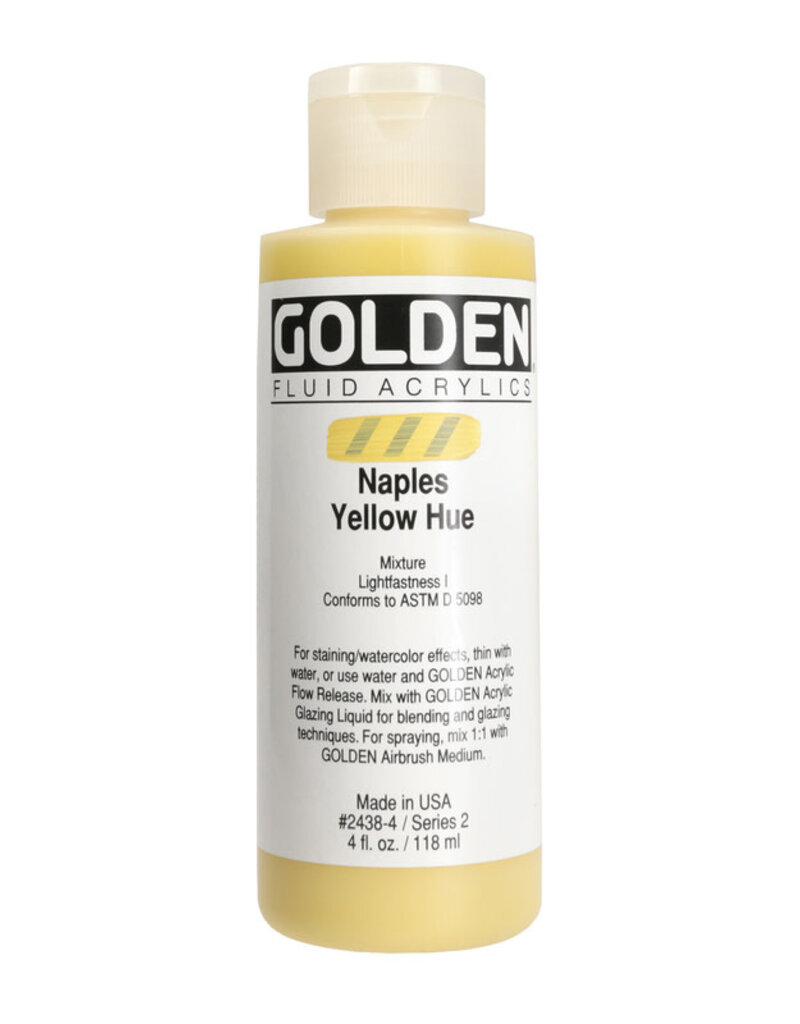 Golden Fluid Acrylic Paints (4oz) Naples Yellow Hue