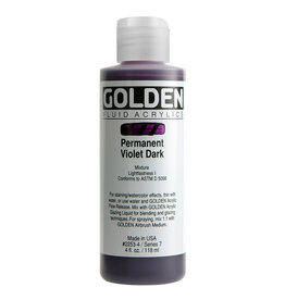 Golden Fluid Acrylic Paints (4oz) Permanent Violet Dark