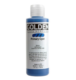 Golden Fluid Acrylic Paints (4oz) Primary Cyan