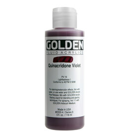 Golden Fluid Acrylic Paints (4oz) Quinacridone Violet