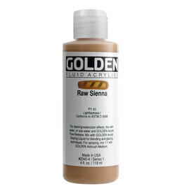 Golden Fluid Acrylic Paints (4oz) Raw Sienna