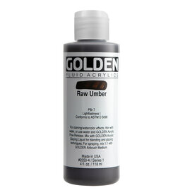 Golden Fluid Acrylic Paints (4oz) Raw Umber