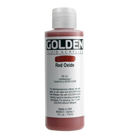 Golden Fluid Acrylic Paints (4oz) Red Oxide
