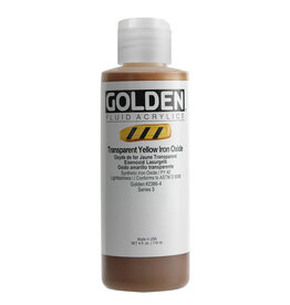 Golden Fluid Acrylic Paints (4oz) Transparent Yellow Iron Oxide
