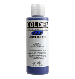 Golden Fluid Acrylic Paints (4oz) Ultramarine Blue
