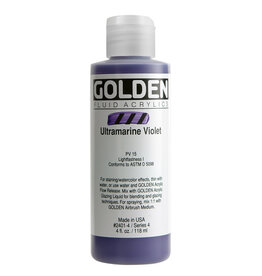 Golden Fluid Acrylic Paints (4oz) Ultramarine Violet