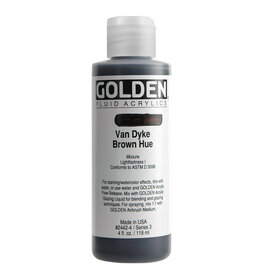 Golden Fluid Acrylic Paints (4oz) Van Dyke Hue