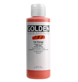 Golden Fluid Acrylic Paints (4oz) Vat Orange