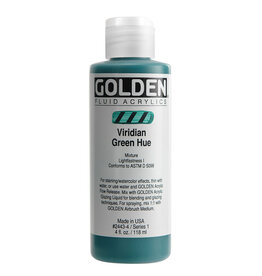 Golden Fluid Acrylic Paints (4oz) Viridian Green Hue
