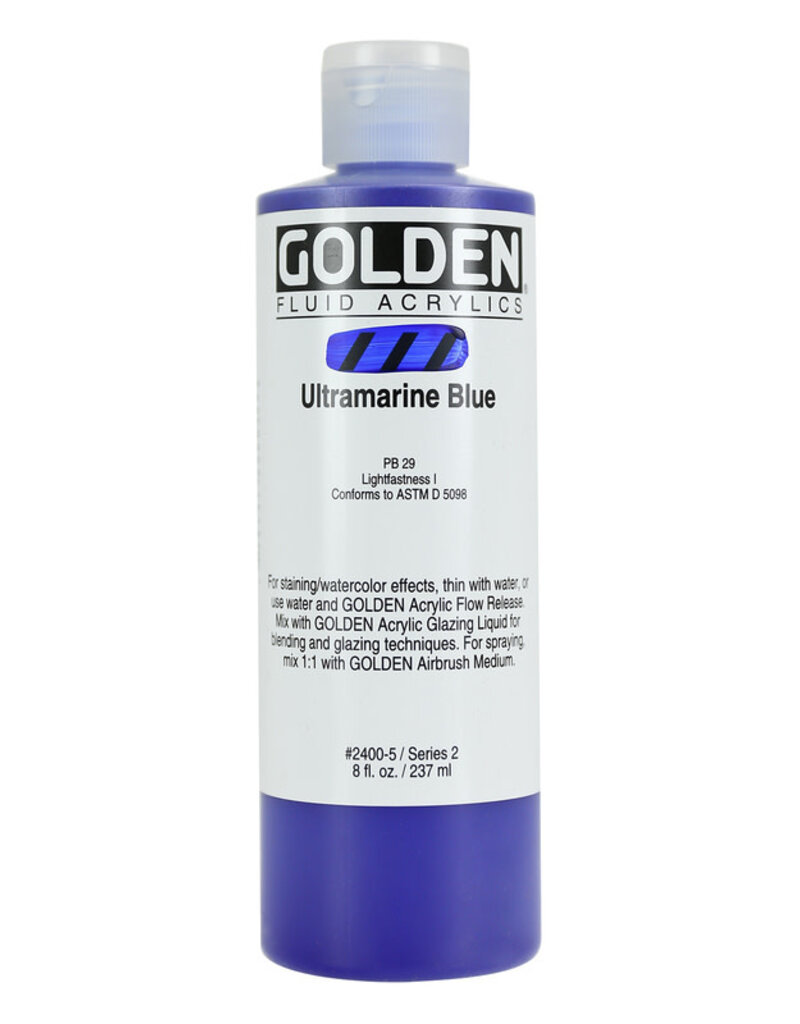 Golden Fluid Acrylic Paints (8oz) Ultramarine Blue
