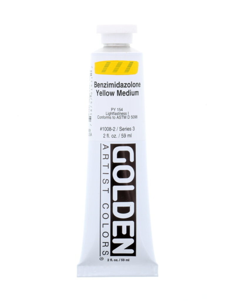 Golden Heavy Body Acrylic Paint (2oz) Benzimidazolone Yellow Medium