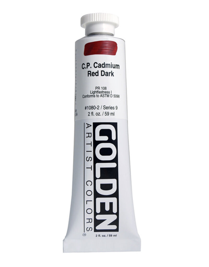 Golden Heavy Body Acrylic Paint (2oz) C.P. Cadmium Red Dark