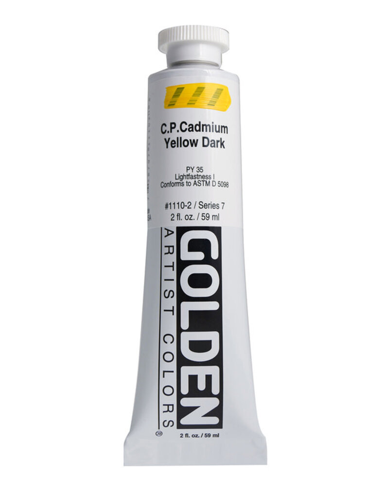 Golden Heavy Body Acrylic Paint (2oz) C.P. Cadmium Yellow Dark