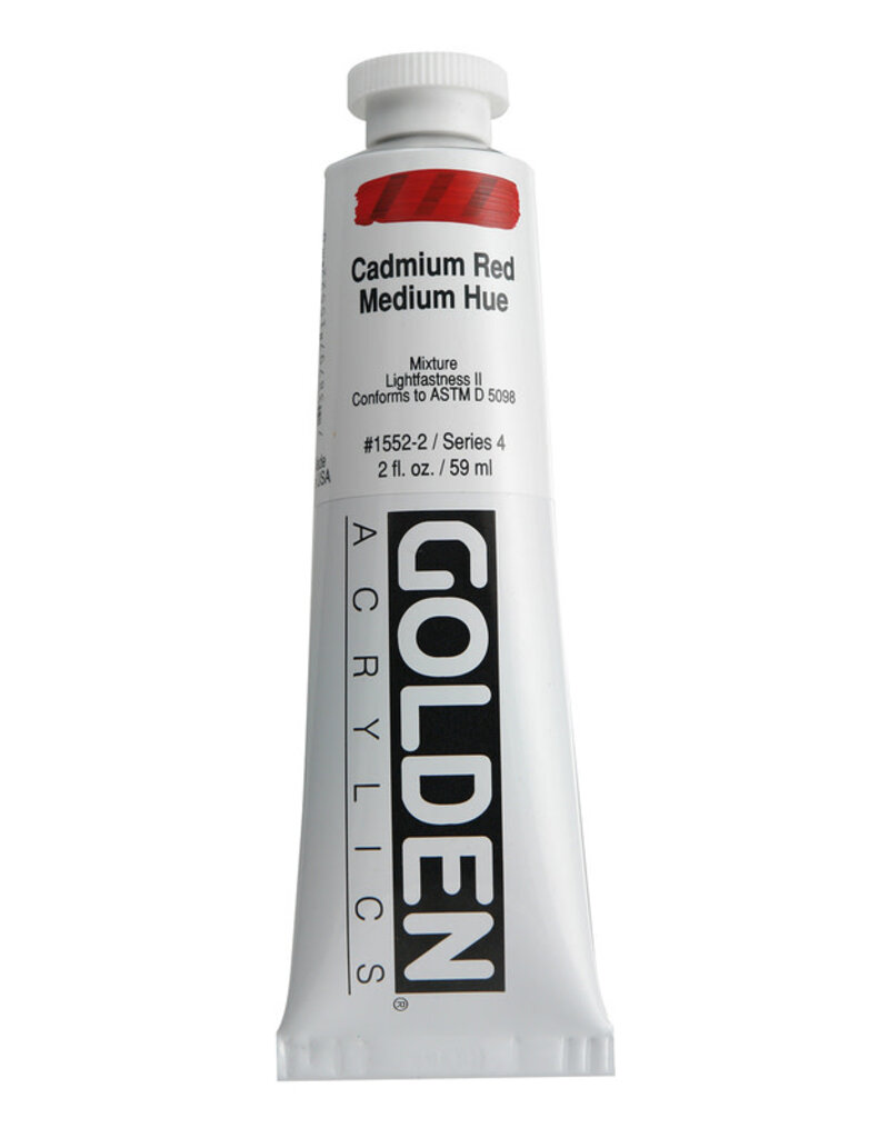 Golden Heavy Body Acrylic Paint (2oz) Cadmium Red Medium Hue