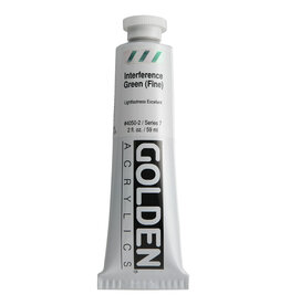 Golden Heavy Body Acrylic Paint (2oz) Iridescent Interference Green (Fine)