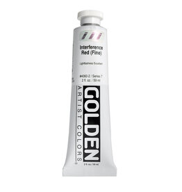 Golden Heavy Body Acrylic Paint (2oz) Iridescent Interference Red (Fine)