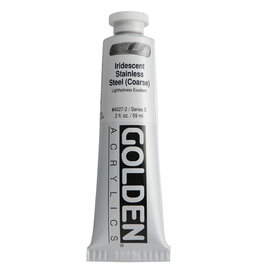 Golden Heavy Body Acrylic Paint (2oz) Iridescent Stainless Steel (Coarse)