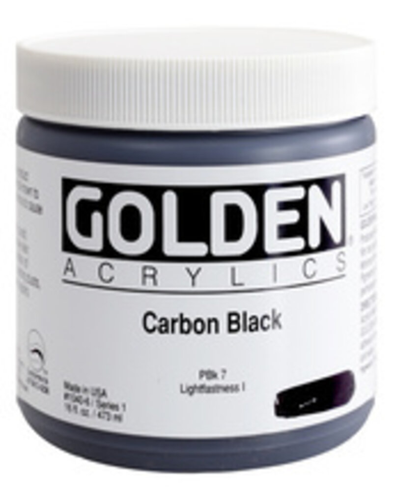Golden Heavy Body Acrylic Paint (16oz) Carbon Black