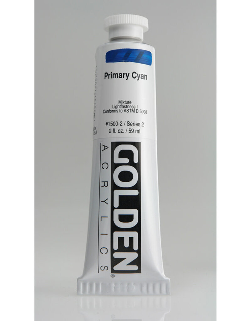 Golden Heavy Body Acrylic Paint (2oz) Primary Cyan