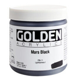 Golden Heavy Body Acrylic Paint (16oz) Mars Black