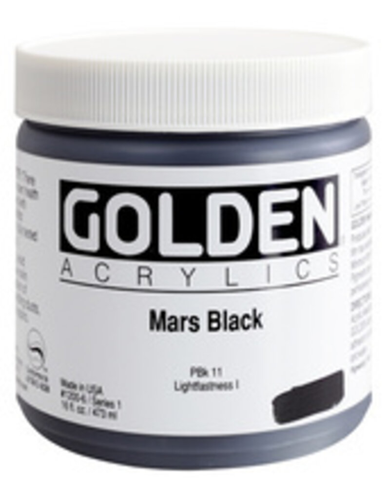 Golden Heavy Body Acrylic Paint (16oz) Mars Black