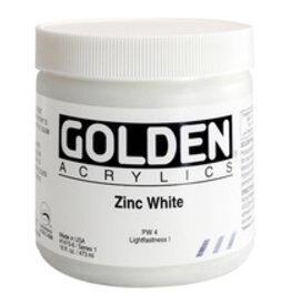 Golden Heavy Body Acrylic Paint (16oz) Zinc White