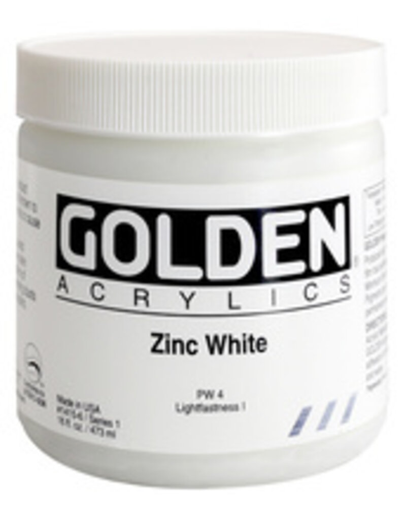 Golden Heavy Body Acrylic Paint (16oz) Zinc White