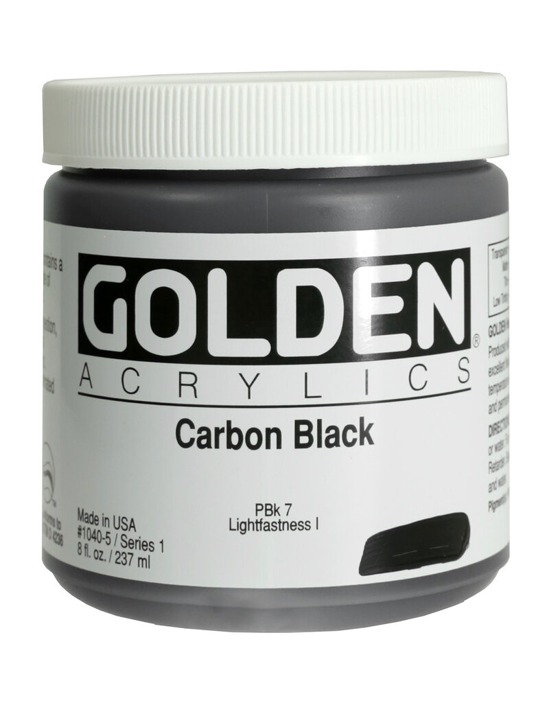 Golden Heavy Body Acrylic Paint (8oz) Carbon Black