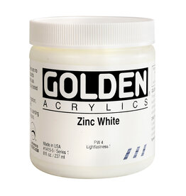 Golden Heavy Body Acrylic Paint (8oz) Zinc White