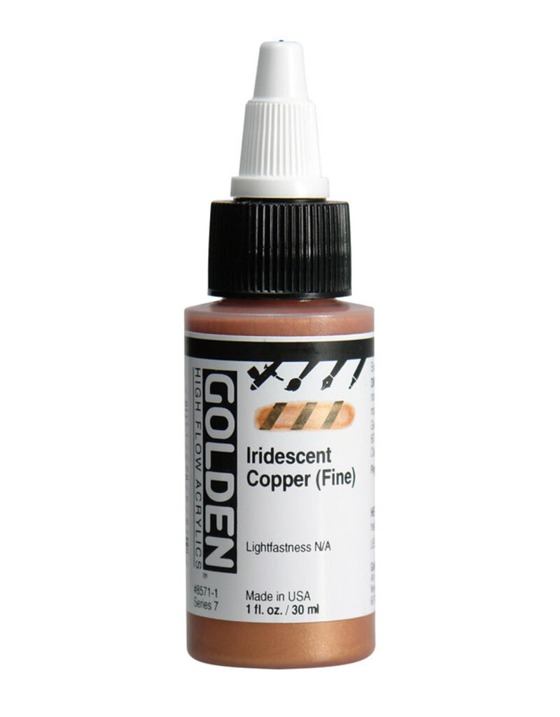 Golden High Flow Acrylic Paint (1oz) Iridescent Copper (Fine)