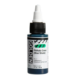 Golden High Flow Acrylic Paint (1oz) Phthalo Green (Blue Shade)