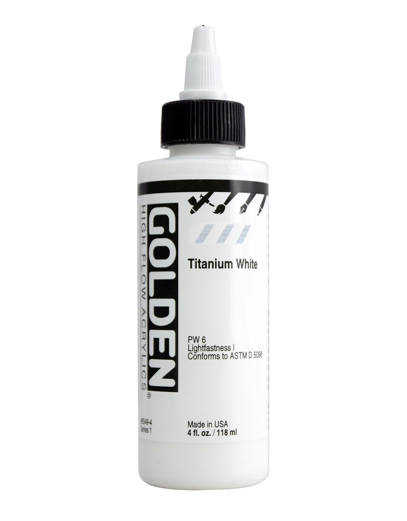 Golden High Flow Acrylic Paint (4oz) Titanium White