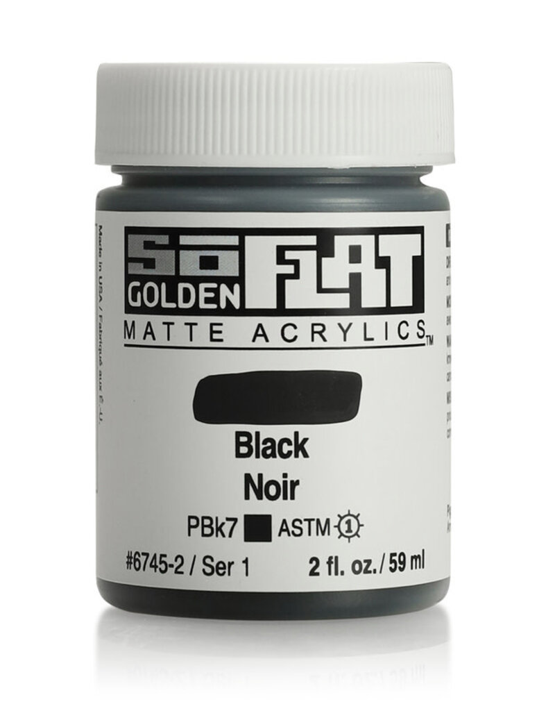Golden SoFlat Matte Acrylics (2oz) Black