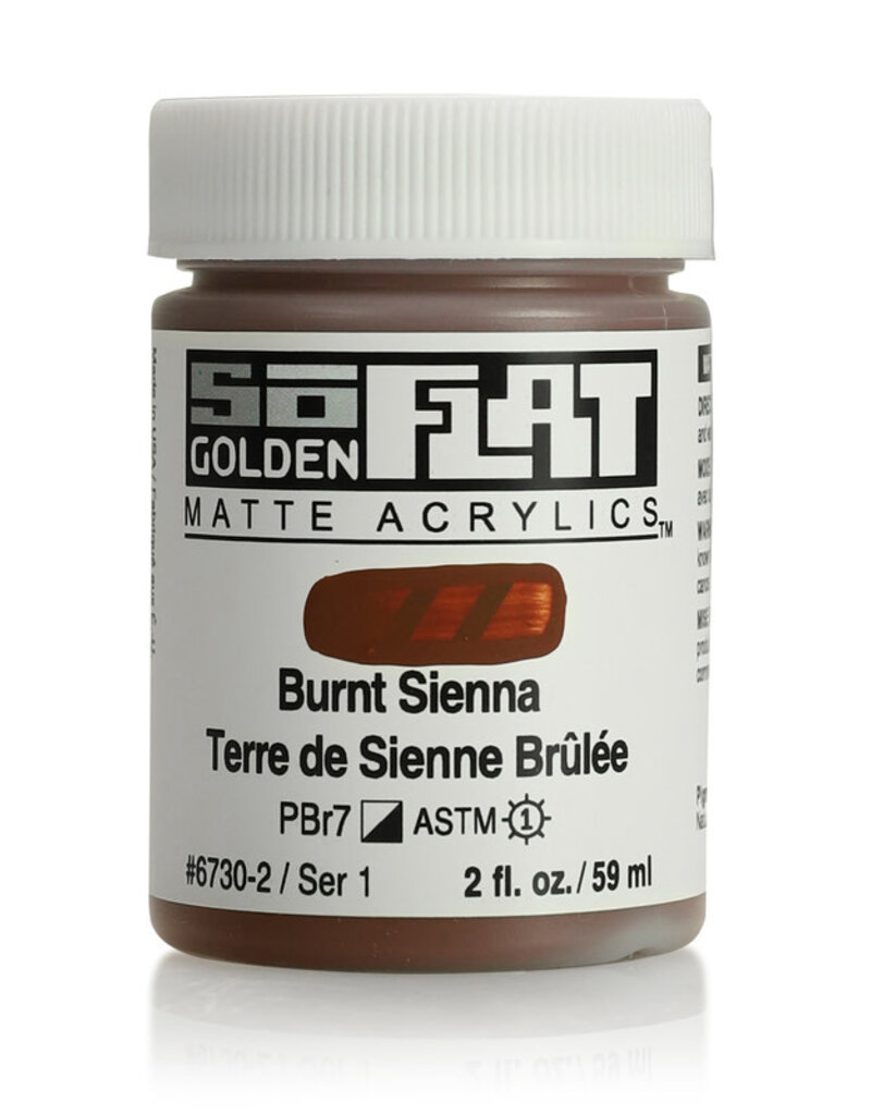 Golden SoFlat Matte Acrylics (2oz) Burnt Sienna