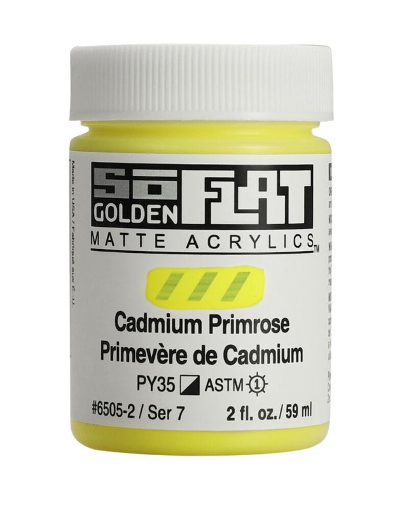 Golden SoFlat Matte Acrylics (2oz) Cadmium Primrose