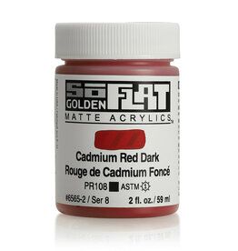 Golden SoFlat Matte Acrylics (2oz) Cadmium Red Dark