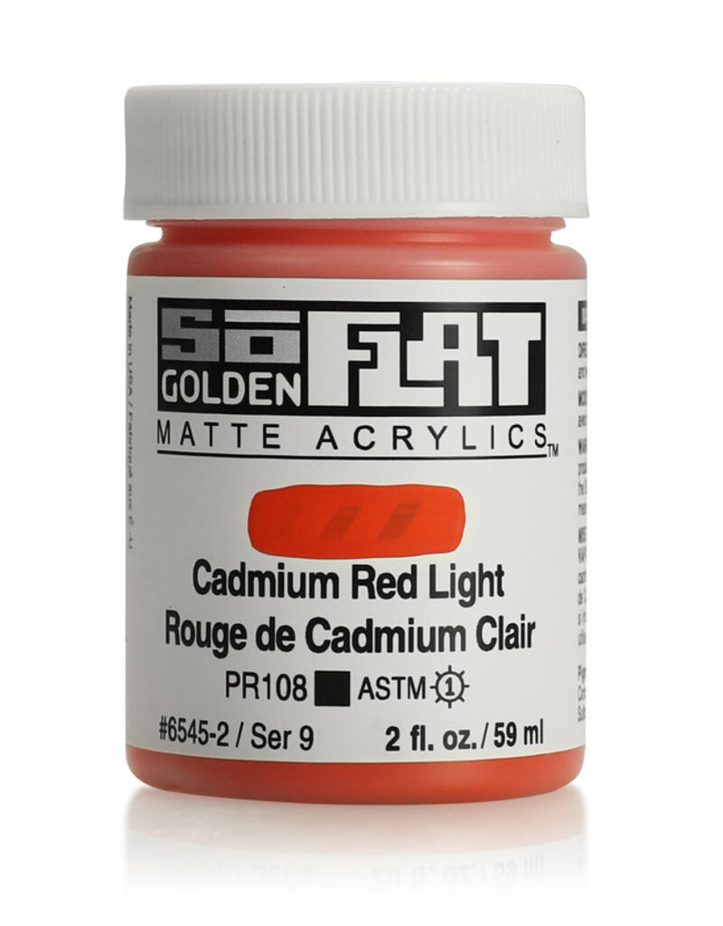 Golden SoFlat Matte Acrylics (2oz) Cadmium Red Light