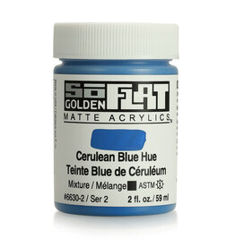 Golden SoFlat Matte Acrylics (2oz) Cerulean Blue Hue