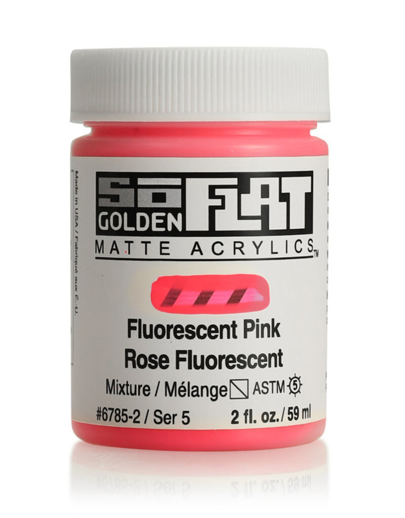 Golden SoFlat Matte Acrylics (2oz) Fluorescent Pink