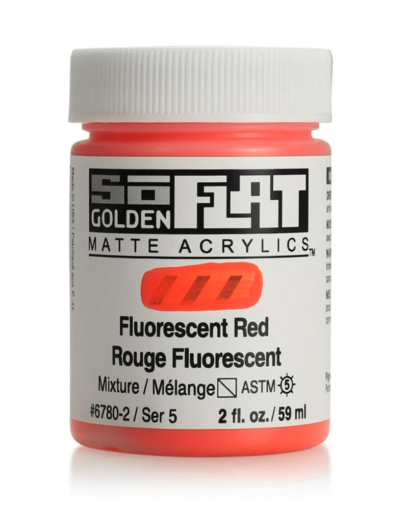 Golden SoFlat Matte Acrylics (2oz) Fluorescent Red